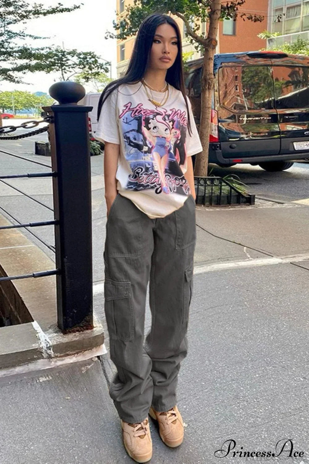 Denim Street Multi-Pocket High Waist Cargo Pants image 6
