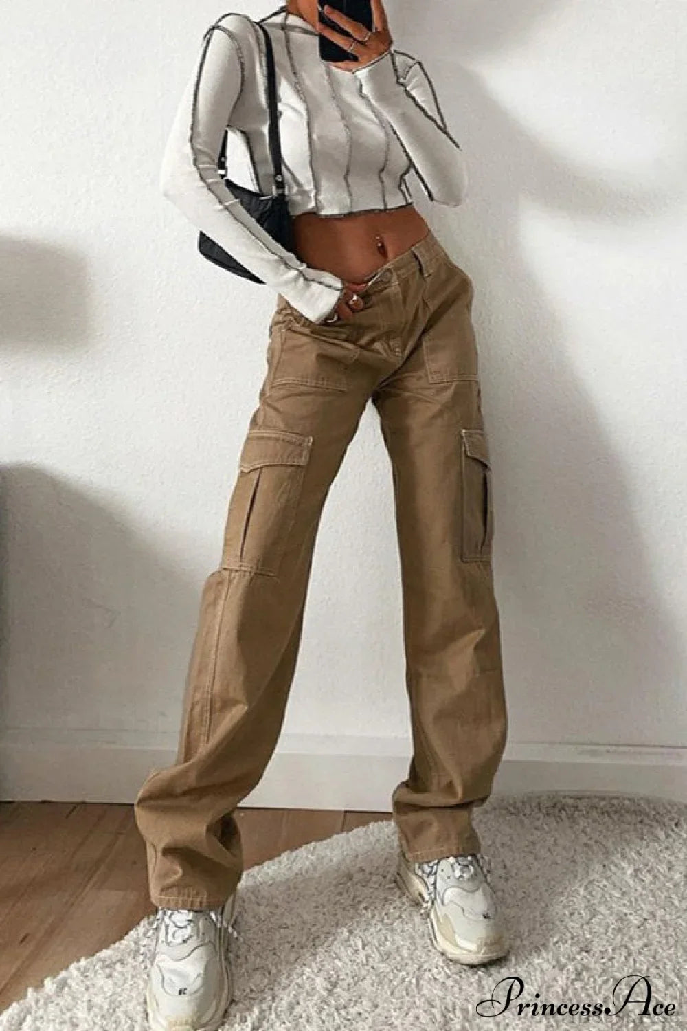 Denim Street Multi-Pocket High Waist Cargo Pants image 3