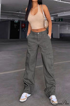 Denim Street Multi-Pocket High Waist Cargo Pants image 5