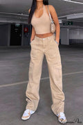 Denim Street Multi-Pocket High Waist Cargo Pants image 1