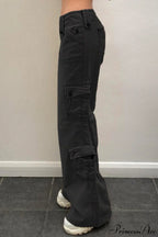 Denim Street Pocket Low Waist Cargo Pants image 4