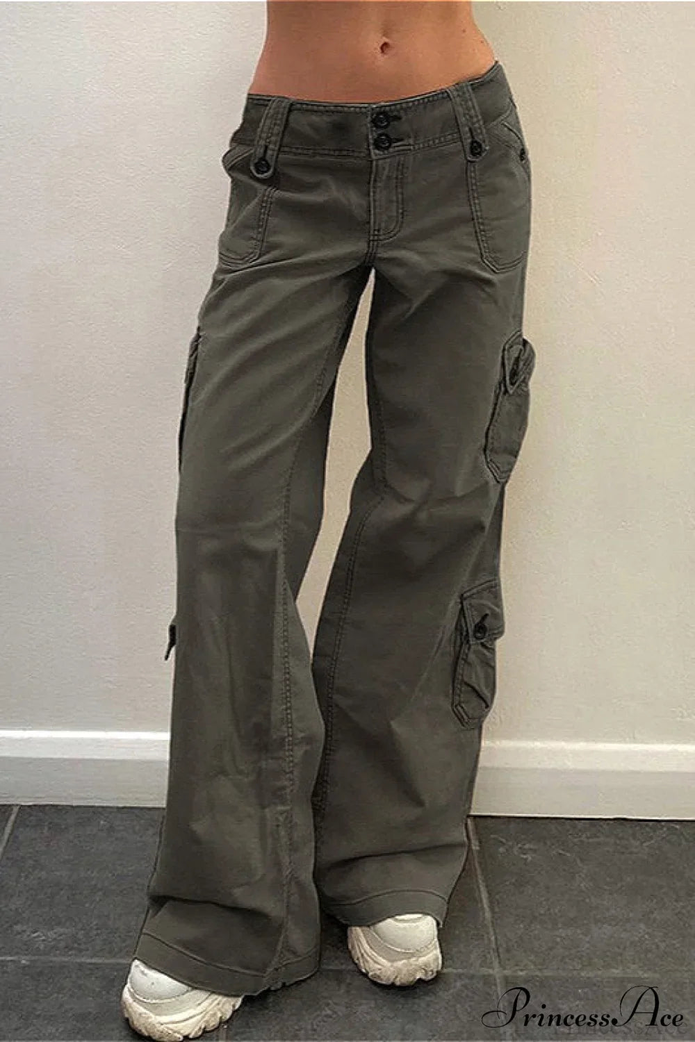 Denim Street Pocket Low Waist Cargo Pants image 1