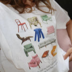 Design Chairs Printed Vintage T-shirt image 3