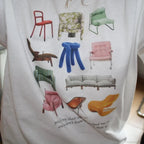 Design Chairs Printed Vintage T-shirt image 2