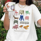 Design Chairs Printed Vintage T-shirt image 1