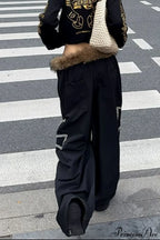 Detachable Fur-Collar Loose Wide-Leg Pants image 2