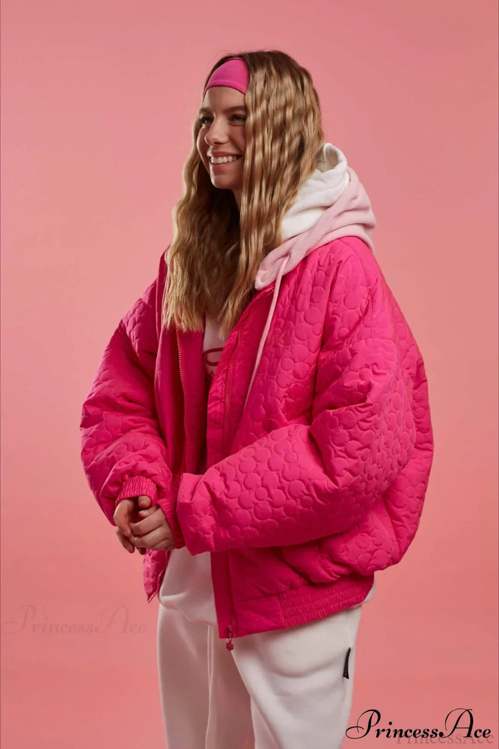 Detachable Hood Color-Block Paneled Padded Hoodie image 5