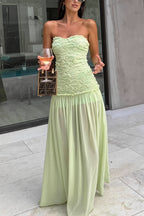 Chiffon Floral Bandeau Cami Maxi Dress image 4