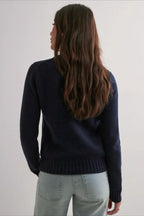 Color Block Flag Print Loose Knit Sweater image 3
