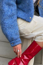 Long Sleeve Blue Wool Jacket image 4