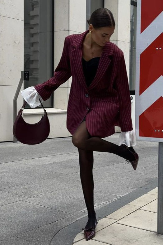 Vintage Striped Patchwork Blazer image 11