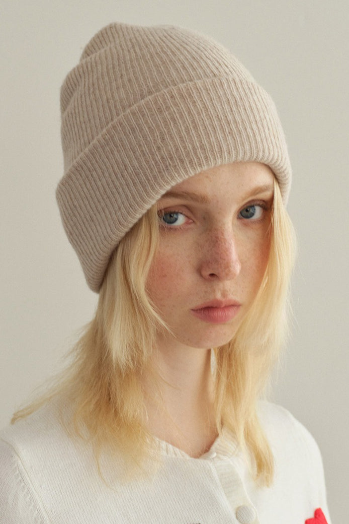 Solid Color Double Layer Soft Wool Knitted Hat image 4