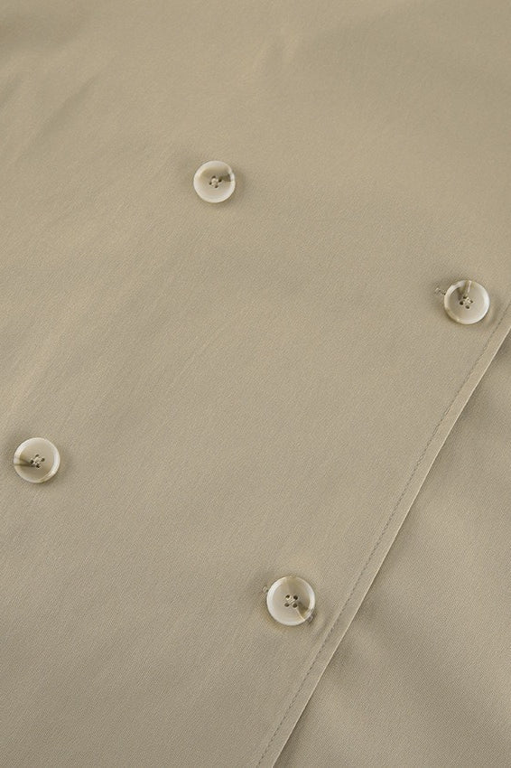 Vintage Khaki Belted Trench Midi Coat image 5