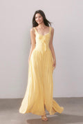 Lace Knit Cami Slit Flowy Maxi Dress image 1