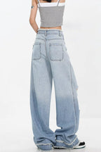 Gradient Ripped Straight Leg Jeans image 13
