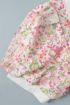 Peter Pan Collar Floral Puff Sleeve Button Mini Dress image 7
