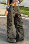 Military Green High-Waisted Cargo Pant image 1