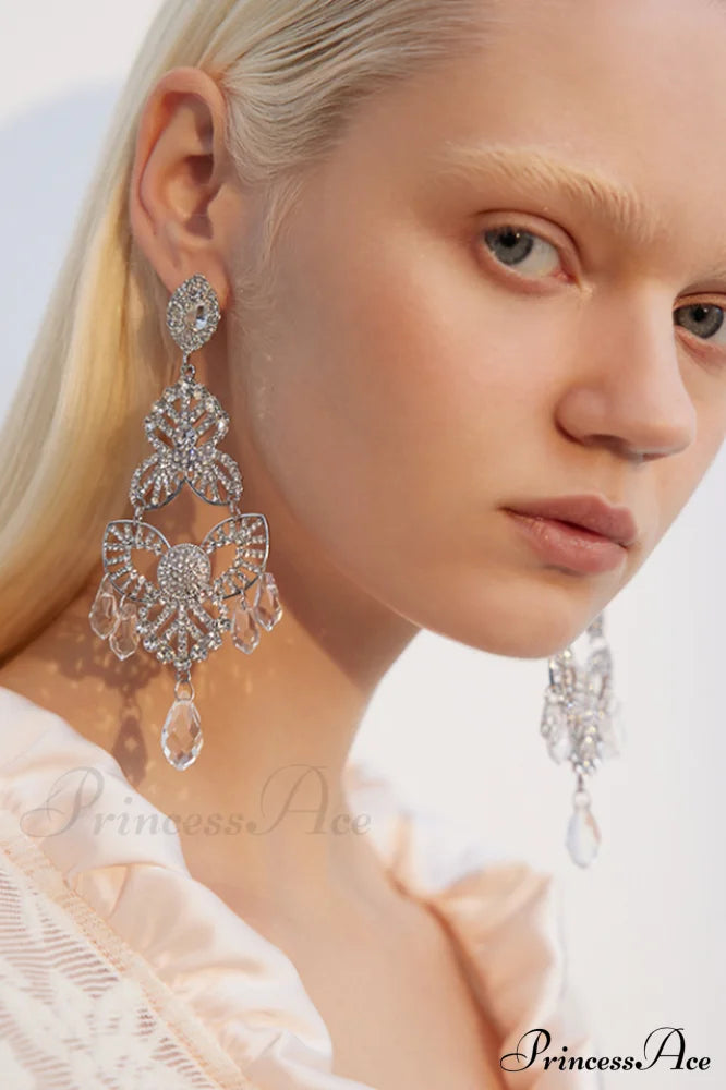 Diamante Elegant Statement Earrings image 1