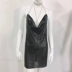 Diamond Halter Sequin Party Dress image 7