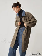 Diamond Stitch Graceful Knitting Longline Cardigan image 3