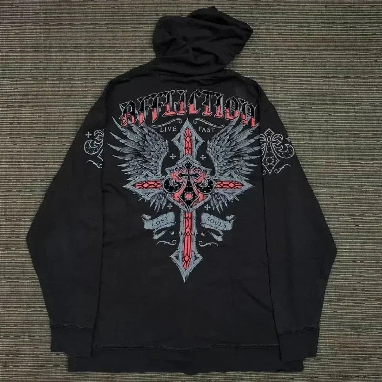 Distress Medieval Vintage Zip Hoodie image 11