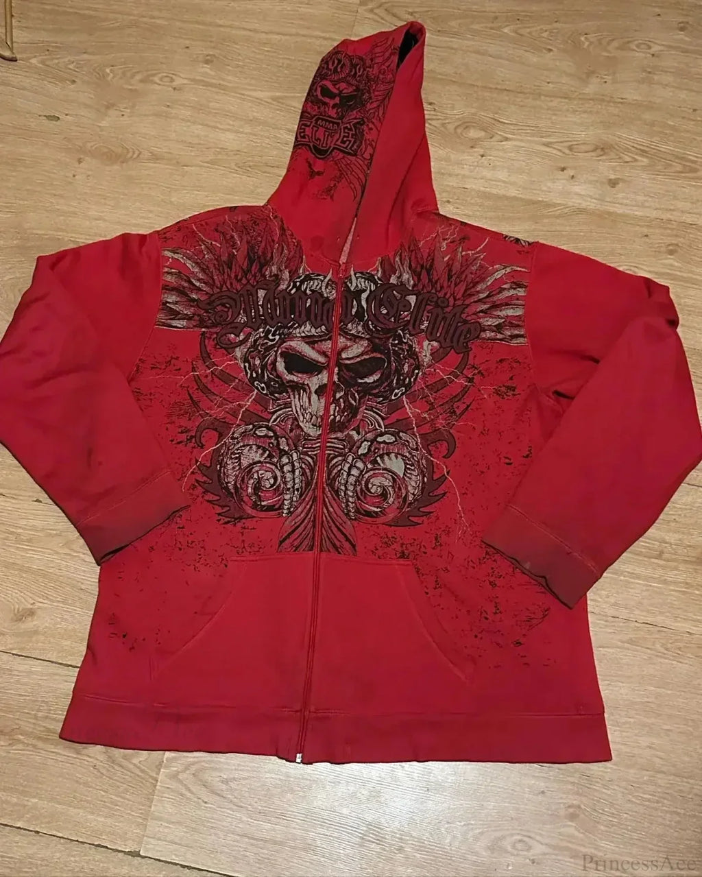 Distress Medieval Vintage Zip Hoodie image 12