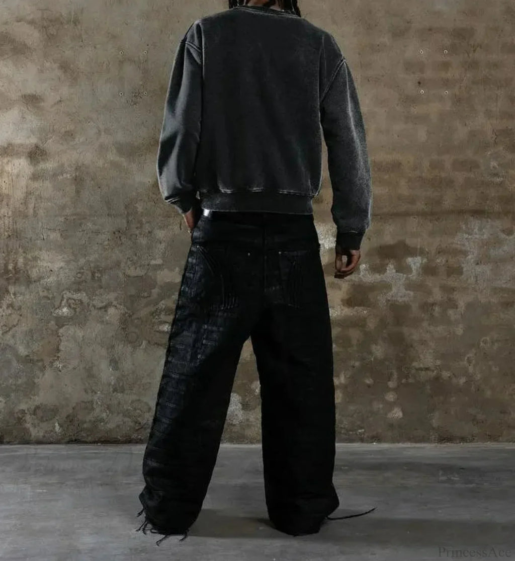 Distressed Cotton Gothic Sweatshirt image 2