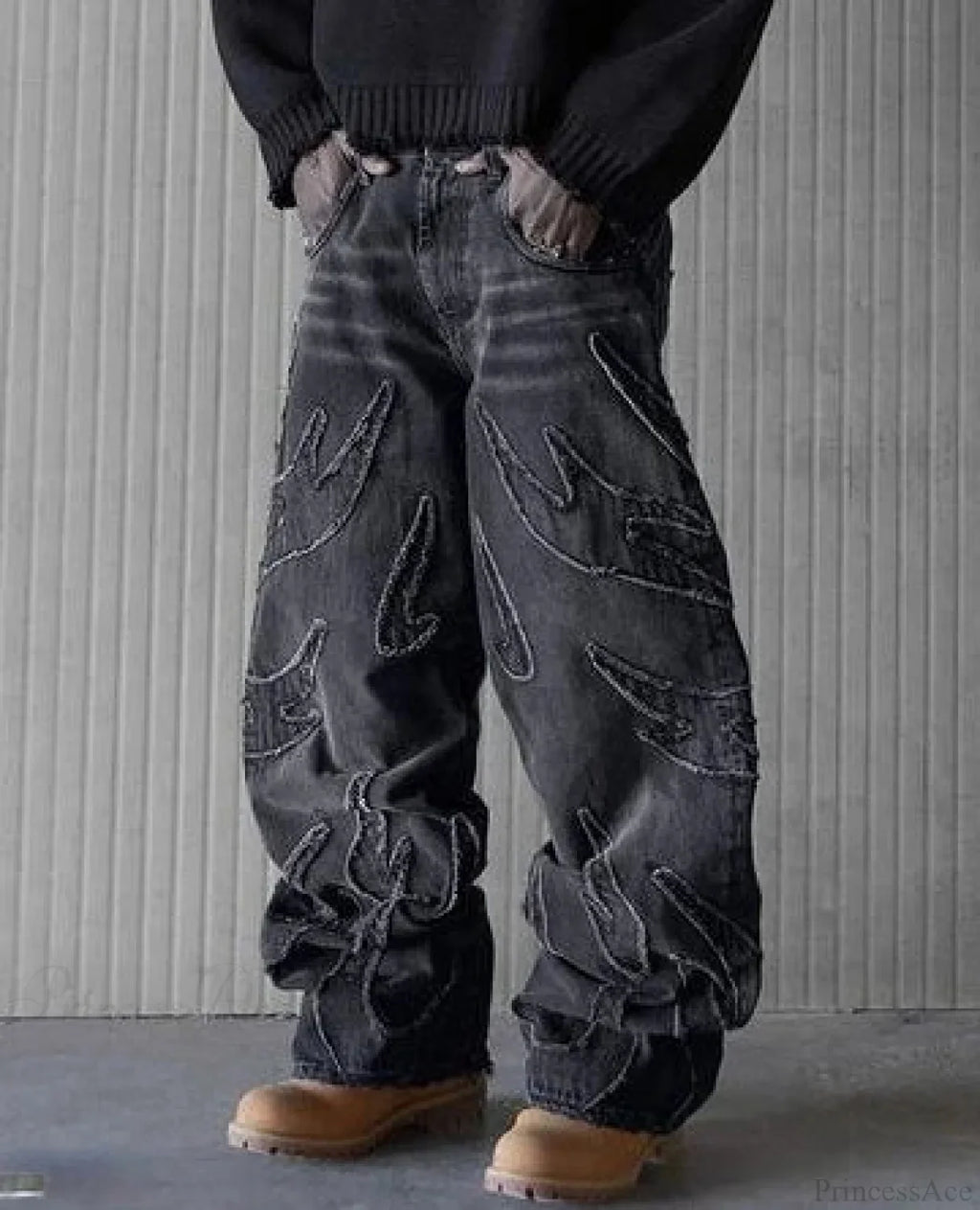 Distressed Gothic Vintage Baggy Pant image 2