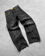 Distressed Gothic Vintage Baggy Pant image 4