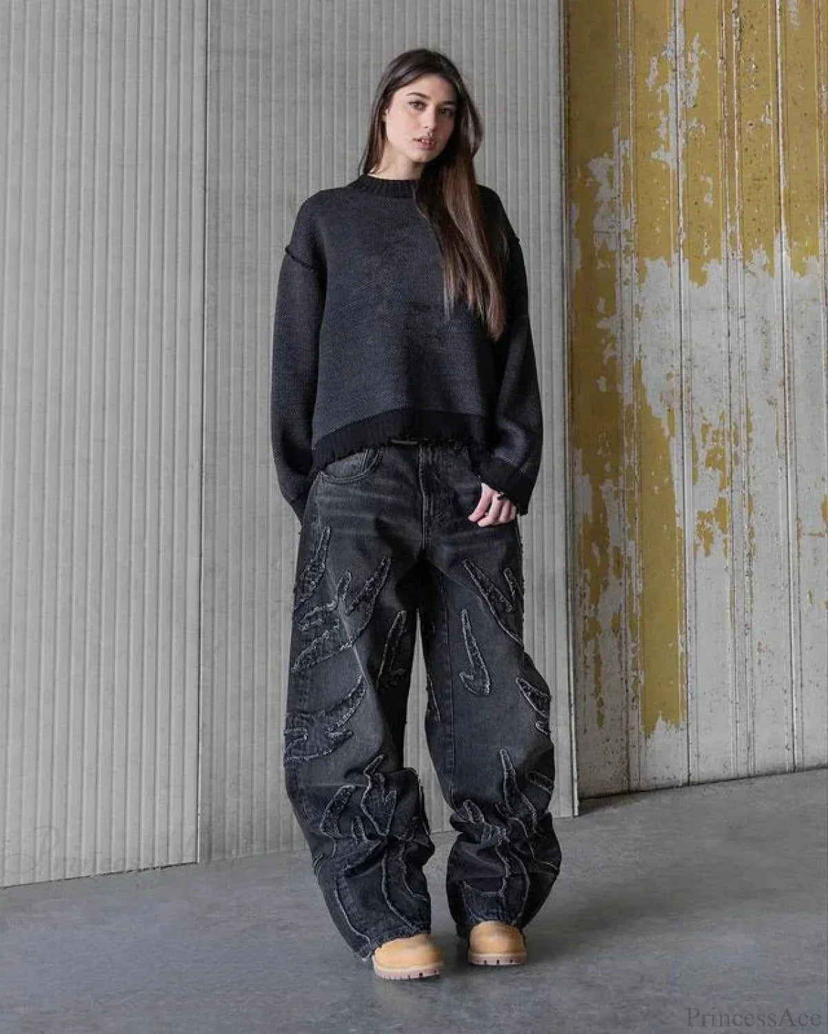 Distressed Gothic Vintage Baggy Pant image 1