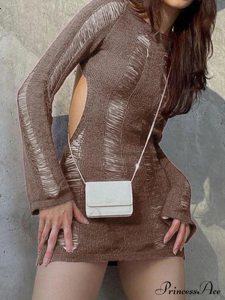 Trendy Distressed Chic Mini Dress image 16