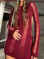 Trendy Distressed Chic Mini Dress image 15
