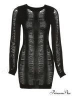 Trendy Distressed Chic Mini Dress image 2
