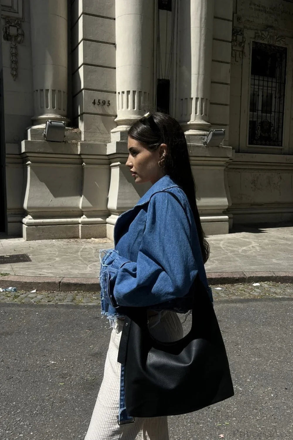 Distressed Lapel Denim Chic Jacket image 6