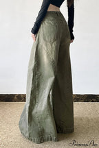 Distressed Low Waist Flared Wide Leg Jeans image 4