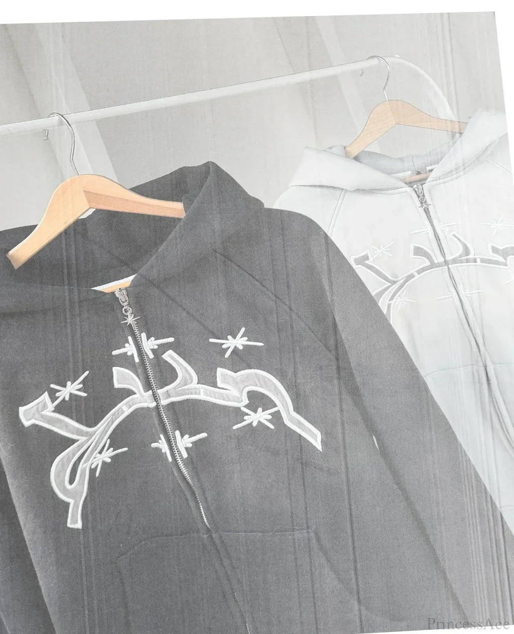 Divin Embroidery Zip Up Hoodie image 4