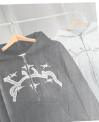 Divin Embroidery Zip Up Hoodie image 4