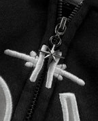 Divin Embroidery Zip Up Hoodie image 3