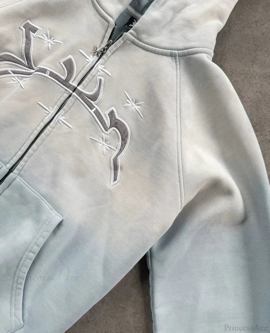 Divin Embroidery Zip Up Hoodie image 6