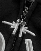 Divin Embroidery Zip Up Hoodie image 3
