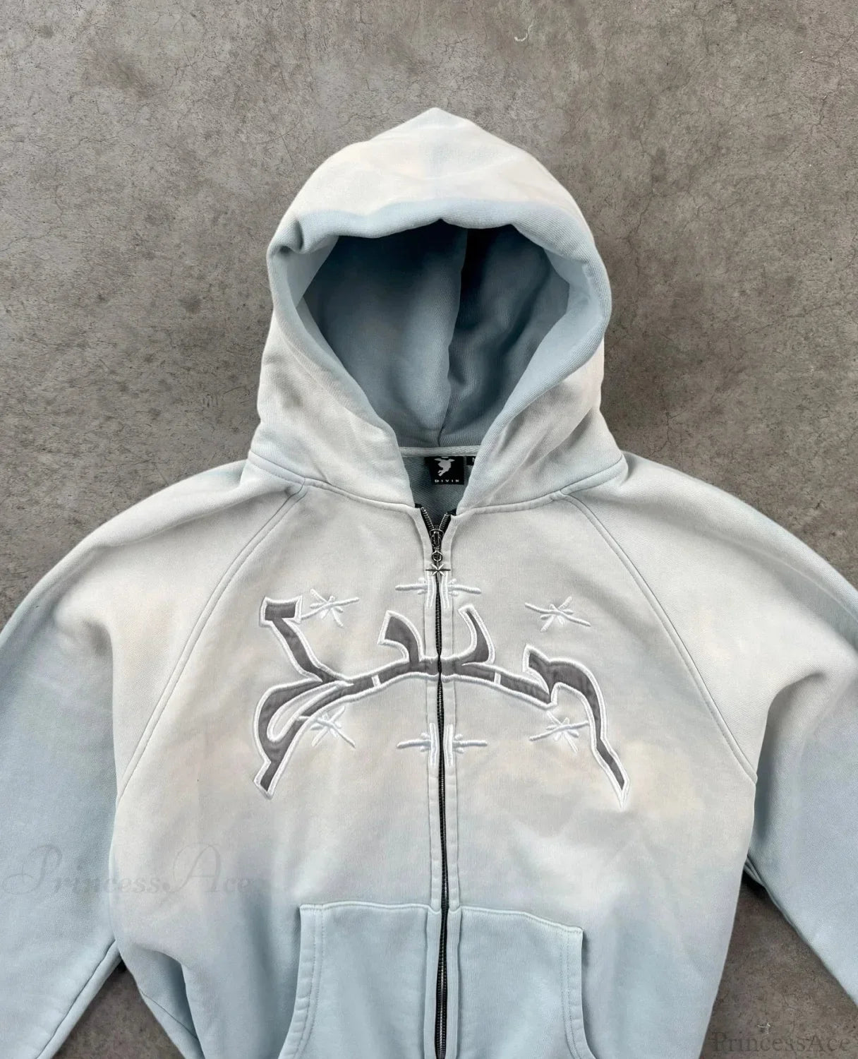 Divin Embroidery Zip Up Hoodie image 5