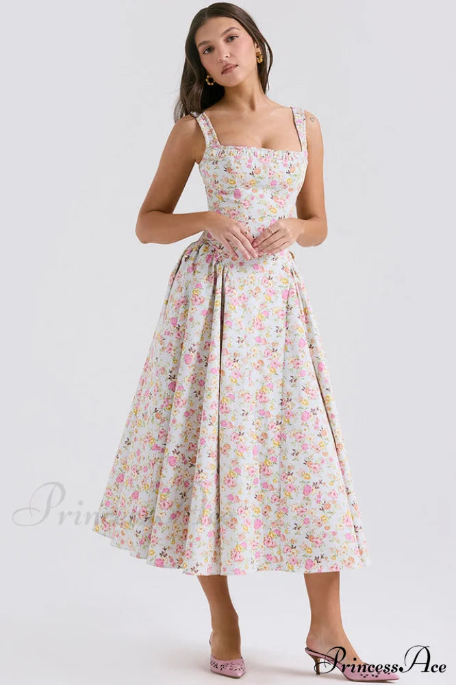 Dorothy White Stylish Rosebud Print Sundress image 3