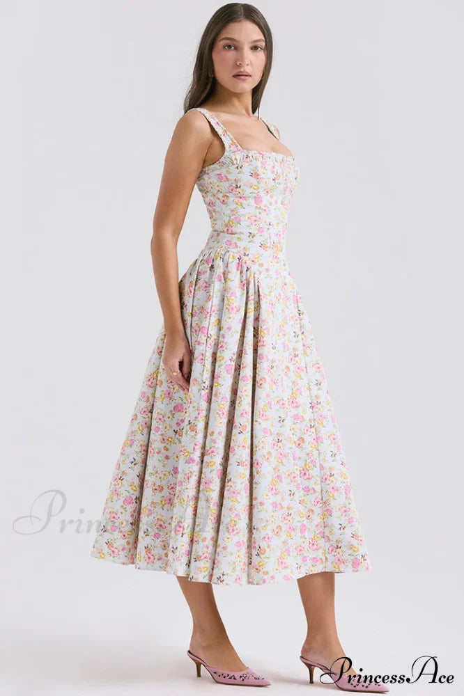 Dorothy White Stylish Rosebud Print Sundress image 4