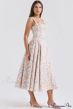 Dorothy White Stylish Rosebud Print Sundress image 4