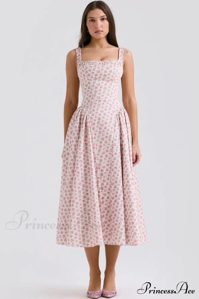 Dorothy White Stylish Rosebud Print Sundress image 7