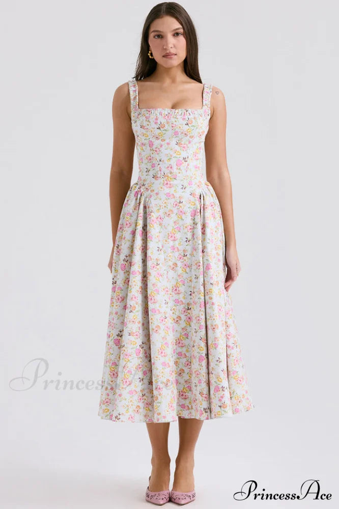 Dorothy White Stylish Rosebud Print Sundress image 1