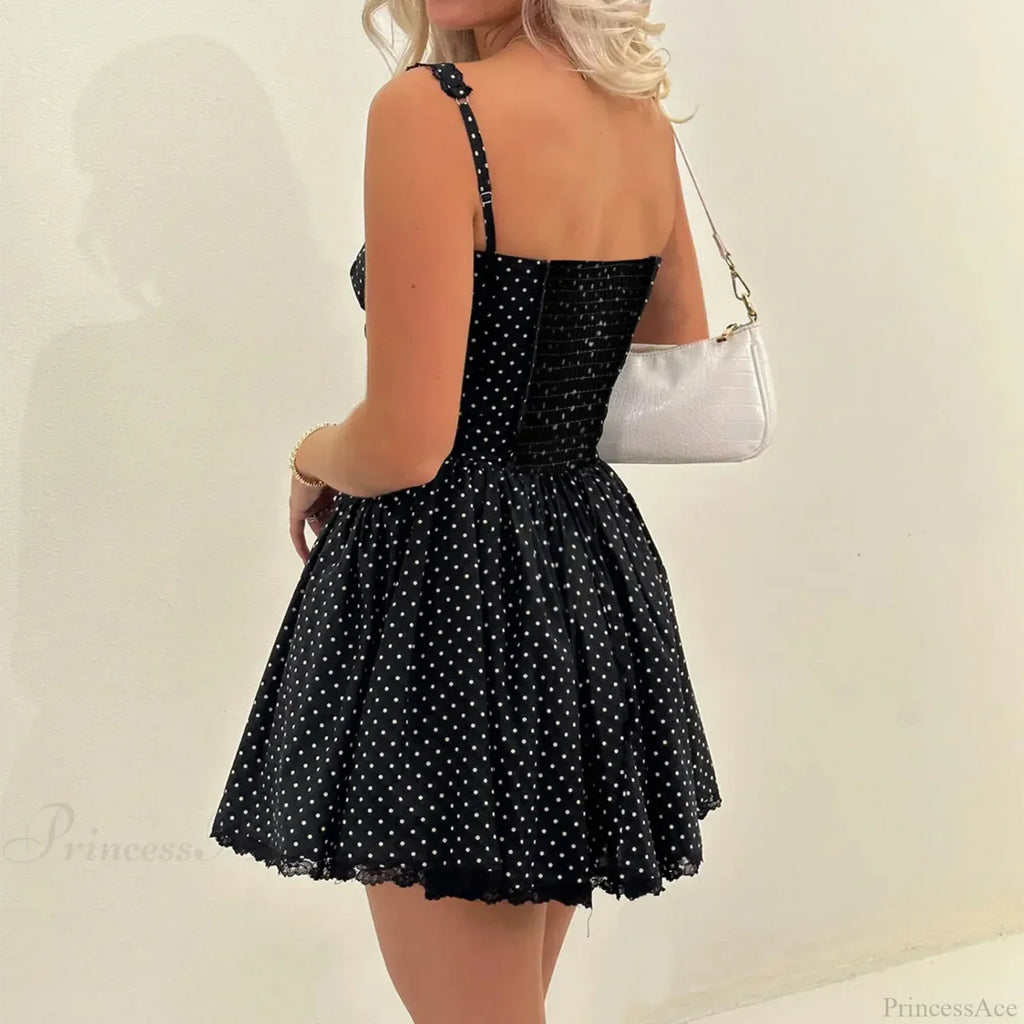 Dot Print Corset Mini Dress image 4