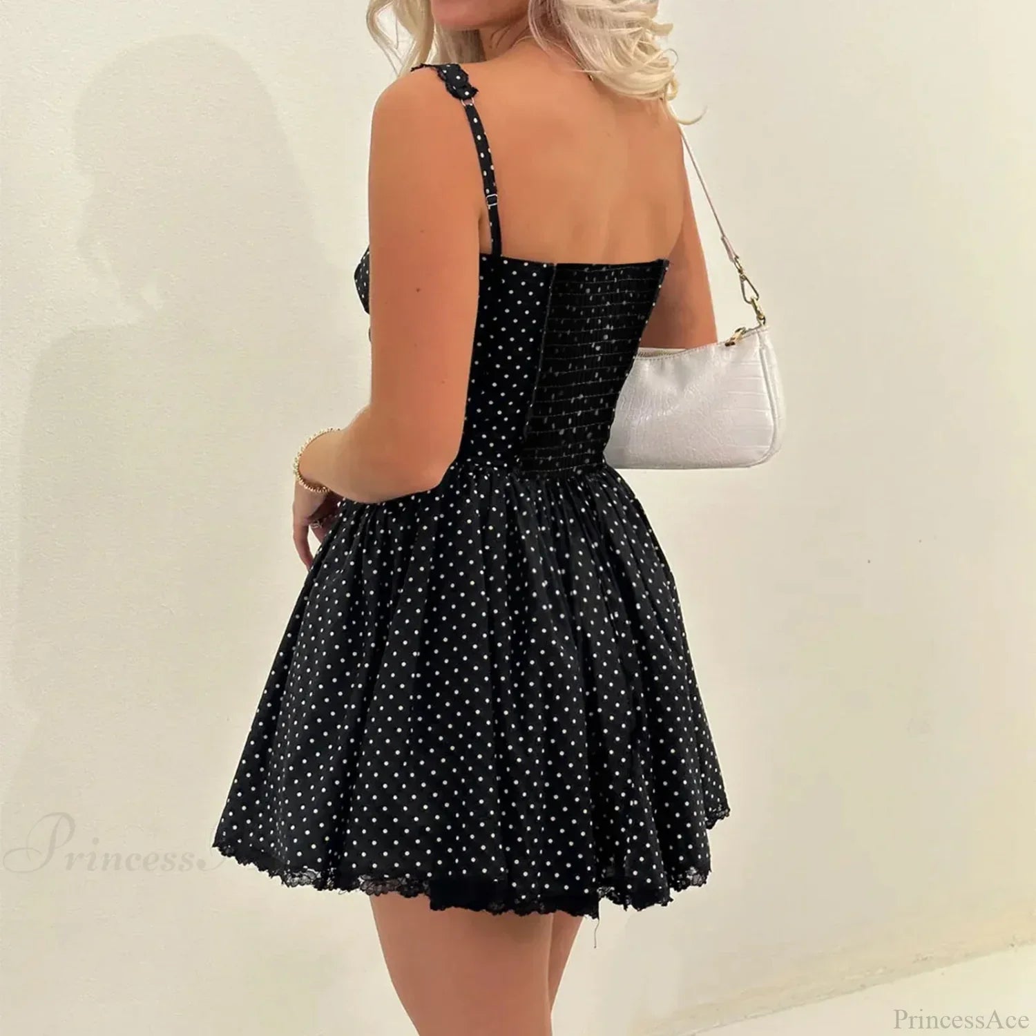 Dot Print Corset Mini Dress image 4