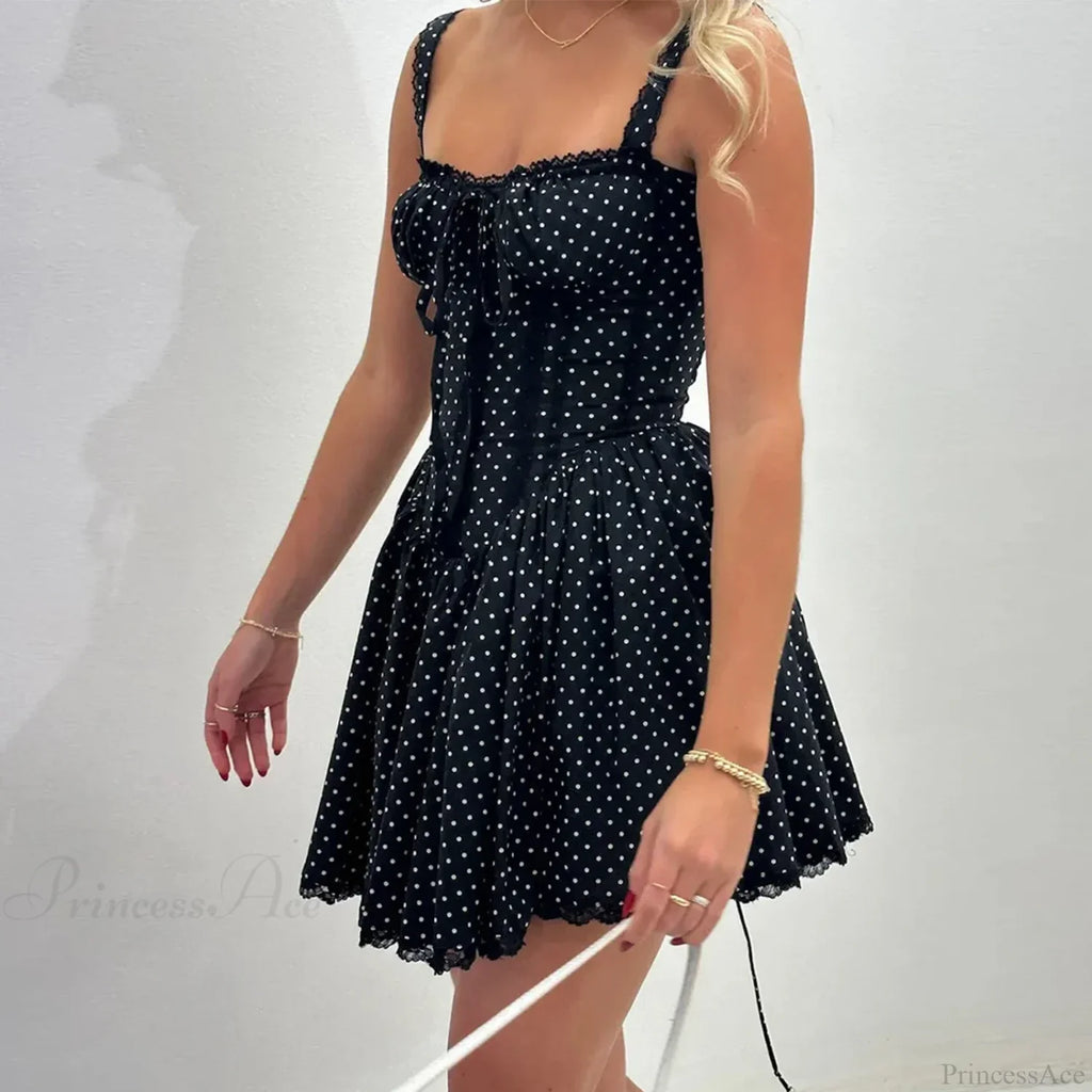 Dot Print Corset Mini Dress image 2