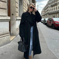 Double-Breasted Belted Oversized Overcoat image 1